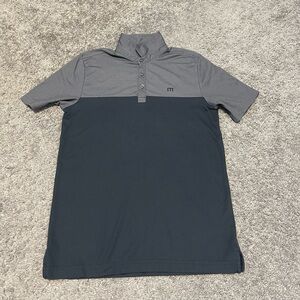 Travis Mathew Gray and Black Polo Shirt